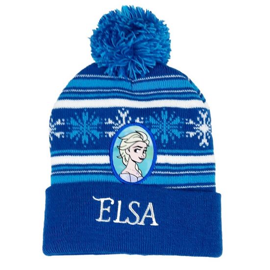 DISNEY FROZEN Bommelmütze Die Eiskönigin Elsa - Kinder Mütze Gr. 52 oder 54, in Blau mehr DISNEY FROZEN Bommelmütze Die Eiskönigin Elsa - Kinder Mütze Gr. 52 oder 54, in Blau mehr