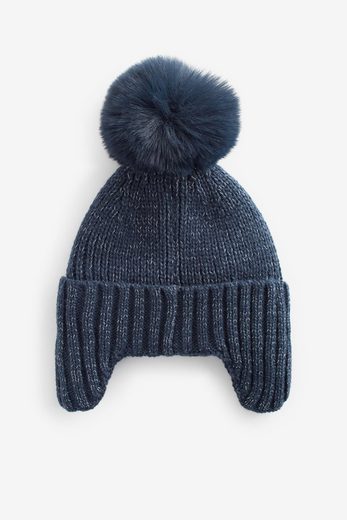 NEXT Ohrenmütze Trappermütze mit Bommel 1-St mehr Kauf eins, bekomm eins gratis