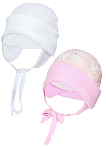 TUPTAM Erstlingsmütze TupTam Baby Erstlingsmütze mit Ohrenklappen 2er Pack mehr Bis zu 65% Rabatt