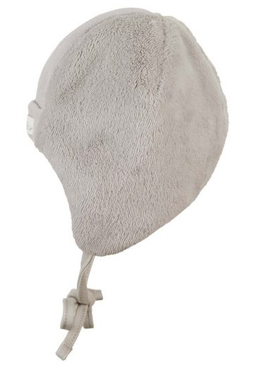 STERNTALER® Schlupfmütze Mütze (1-St., Wintermütze mit Bärchen Motiv, Bindeband und Ohrenschutz) Baby Beanie Mütze aus weichem Teddyflausch unifarben mehr Begrenzt auf 3 Tage