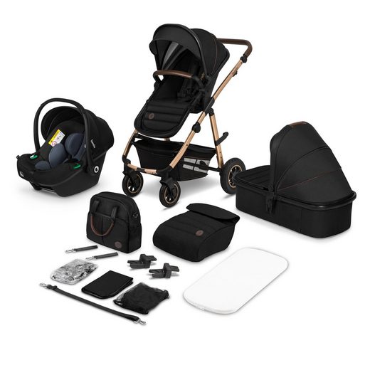LIONELO Kombi-Kinderwagen Amber 3in1 babyschale 0-13kg Tasche Moskitonetz Regenschutz 3in1 mehr Nur noch ein Tag übrig