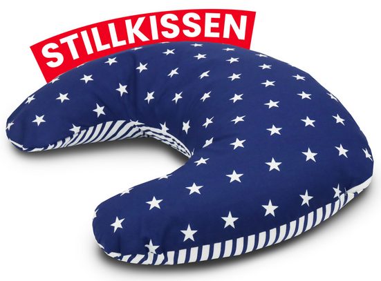 AMILIAN Stillkissen Lagerungskissen - Seitenschläferkissen - Stillkissen klein Schwangerschaftskissen zum Schlafen, pregnancy pillow mit Füllung inkl. Bezug mit Stickerei (60x42 cm), für Mütter und Babys mehr Neueste Mode
