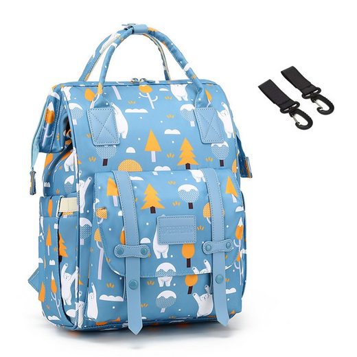 REDOM Wickelrucksack Wickeltasche Rucksack Baby Multifunktions-Babytaschen wasserabweisend (Windeln Babyflasche Milchfläsche Rucksack Tasche mit USB-Anschluss, Multifunktional, Babytasche, Wickelrucksack), mit Kinderwagen-Haken Günstiger Verkauf