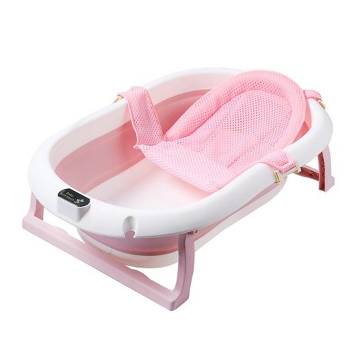 DAKYAM Babybadewanne Faltbadewanne Badewanne Babywanne, Größe: 80 cm × 50 cm × 21 cm mit verstellbarer Netz–Matratze mehr Flash Sale
