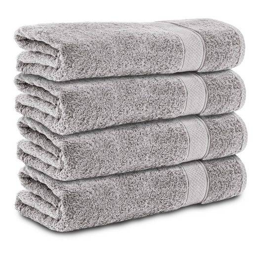 KOMFORTEC Badetücher 100% Baumwolle, 470 g/m² Frottee (4-St), Handtücher 70x140 cm Set, Weich mehr Weihnachtsangebot