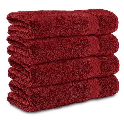 KOMFORTEC Badetücher 100% Baumwolle, 470 g/m² Frottee (4-St), Handtücher 70x140 cm Set, Weich mehr Osterangebot