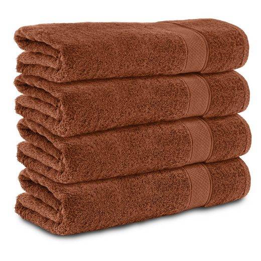 KOMFORTEC Badetücher 100% Baumwolle, 470 g/m² Frottee (4-St), Handtücher 70x140 cm Set, Weich mehr Osterangebot