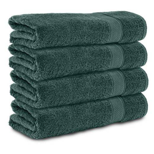 KOMFORTEC Badetücher 100% Baumwolle, 470 g/m² Frottee (4-St), Handtücher 70x140 cm Set, Weich mehr Osterangebot