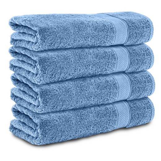 KOMFORTEC Badetücher 100% Baumwolle, 470 g/m² Frottee (4-St), Handtücher 70x140 cm Set, Weich mehr Osterangebot