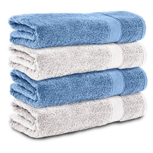 KOMFORTEC Badetücher 100% Baumwolle, 470 g/m² Frottee (4-St), Handtücher 70x140 cm Set, Weich mehr Online Outlet