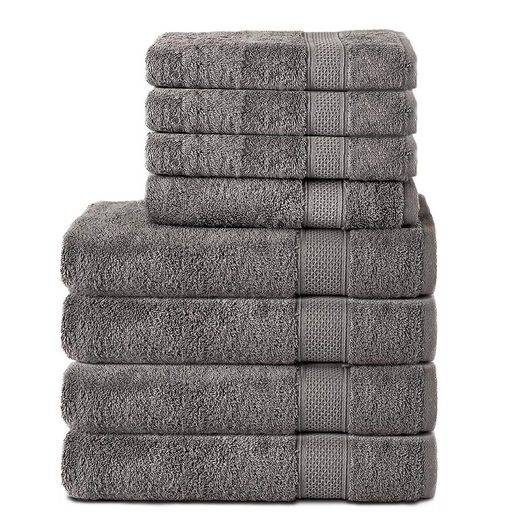 KOMFORTEC Handtuch Set 100% Baumwolle, 4 Badetücher 70x140 und 4 Handtücher 50x100 cm Frottee (Packung, 8-St), Badehandtuch & XXL Saunatuch, Weich, Towel, Groß mehr Sonderangebote