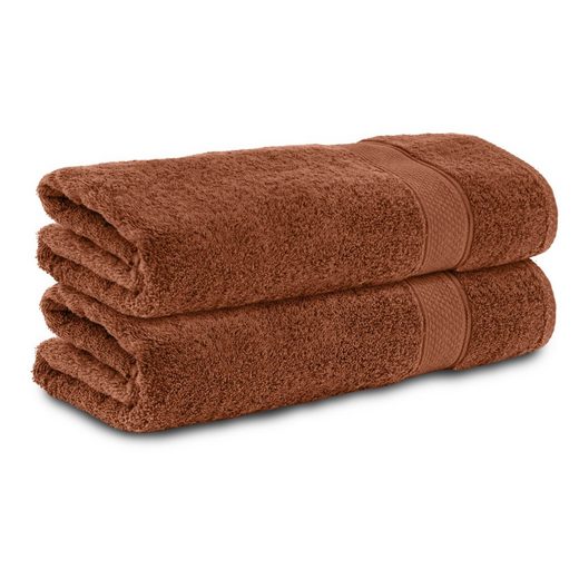 KOMFORTEC Badetücher 100% Baumwolle, 470 g/m² Frottee (2-St), Handtücher 70x140 cm Set, Weich mehr Angebote
