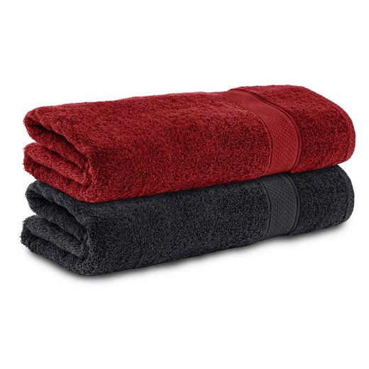 KOMFORTEC Badetücher 100% Baumwolle, 470 g/m² Frottee (2-St), Handtücher 70x140 cm Set, Weich mehr im Angebot