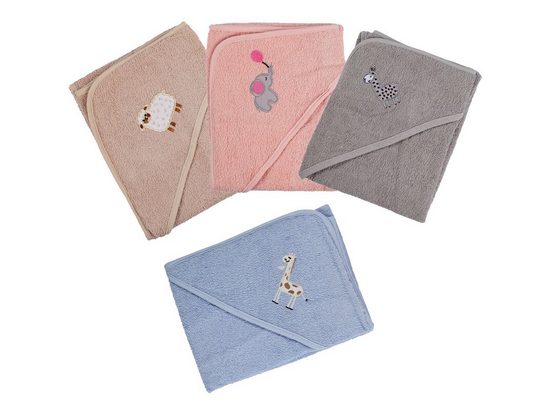 CLINOTEST Kapuzenhandtuch Kuscheliges Handtuch für Babys, 80x80 cm, verschiedene Farben mehr Sonderangebot