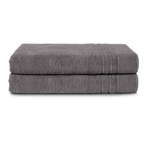 KOMFORTEC Saunatuch 80x200 cm Saunatücher Set aus 100% Baumwolle Frottee (2-St), XXL, Weich, Groß, Schnelltrocknend mehr Jubiläumsangebot