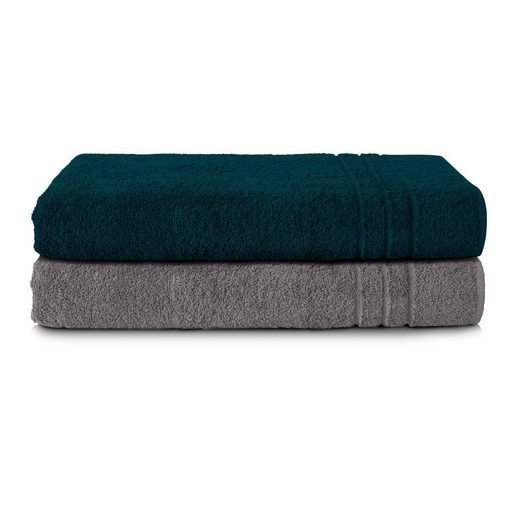 KOMFORTEC Saunatuch 80x200 cm Saunatücher Set aus 100% Baumwolle Frottee (2-St), XXL, Weich, Groß, Schnelltrocknend mehr Heißer Verkauf