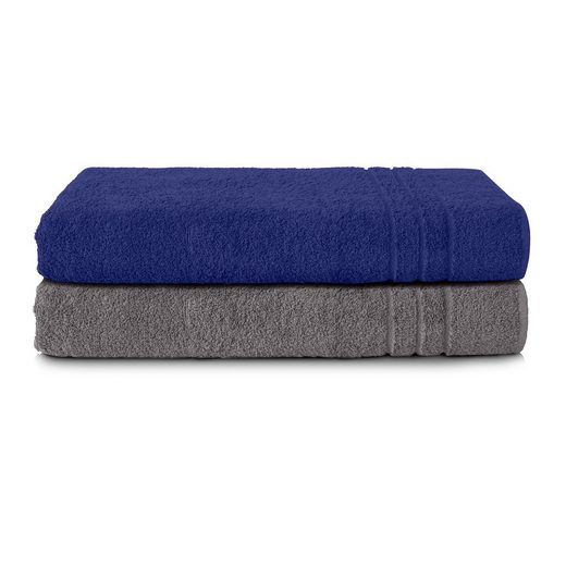 KOMFORTEC Saunatuch 80x200 cm Saunatücher Set aus 100% Baumwolle Frottee (2-St), XXL, Weich, Groß, Schnelltrocknend mehr Online Outlet