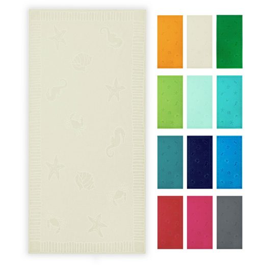 ZOLLNER Strandtuch Frottier (1-St), 100 x 200 cm, 100% Baumwolle, vom Hotelwäschespezialisten mehr Räumungsverkauf