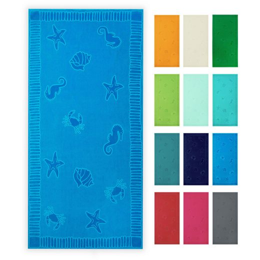 ZOLLNER Strandtuch Frottier (1-St), 100 x 200 cm, 100% Baumwolle, vom Hotelwäschespezialisten mehr Kauf eins, bekomm eins gratis