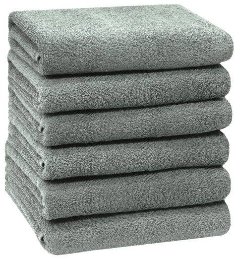 ZOLLNER Handtücher Walkfrottier (6-St), 50 x 100 cm, 100% Baumwolle, vom Hotelwäschespezialisten mehr Riesige Ersparnisse