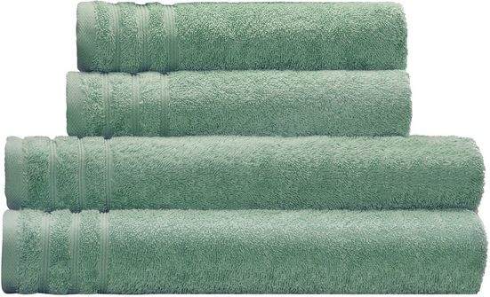 KLEINE WOLKE Handtuch Set Royal Frottier (Set, 4-St), Uni Farben, Handtücher, Duschtücher, Bordüre, weich mehr Bis zu 60% Rabatt