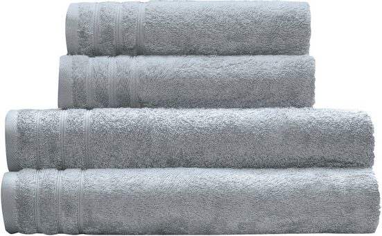 KLEINE WOLKE Handtuch Set Royal Frottier (Set, 4-St), Uni Farben, Handtücher, Duschtücher, Bordüre, weich mehr Bis zu 60% Rabatt
