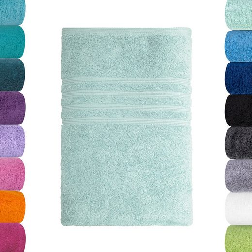 LAVEA Badetuch Bali 100x150cm aus 100% Bio-Baumwolle, einzigartig weiches Badetuch mit 500 g/m² (1-St), hochwertiges und nachhaltiges Premium Strandtuch – saugstarke Faser mehr Nur noch ein Tag übrig