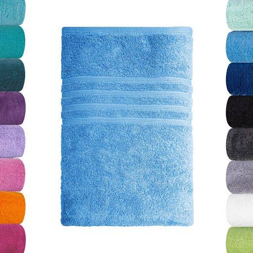 LAVEA Badetuch Bali 100x150cm aus 100% Bio-Baumwolle, einzigartig weiches Badetuch mit 500 g/m² (1-St), hochwertiges und nachhaltiges Premium Strandtuch – saugstarke Faser mehr Nur noch ein Tag übrig
