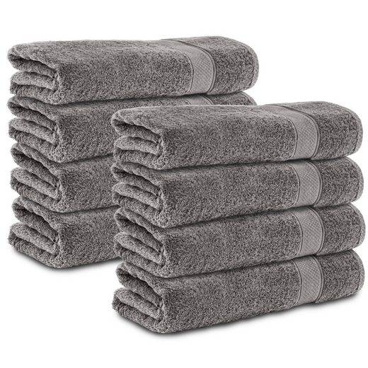 KOMFORTEC Handtücher 100% Baumwolle, 470 g/m² Frottee (8-St), Badetücher 50x100 cm Set, Weich mehr Meist gekauft