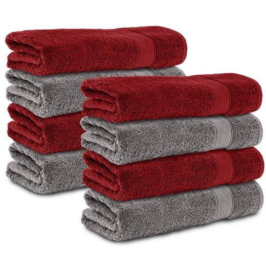 KOMFORTEC Handtücher 100% Baumwolle, 470 g/m² Frottee (8-St), Badetücher 50x100 cm Set, Weich mehr Flash Sale