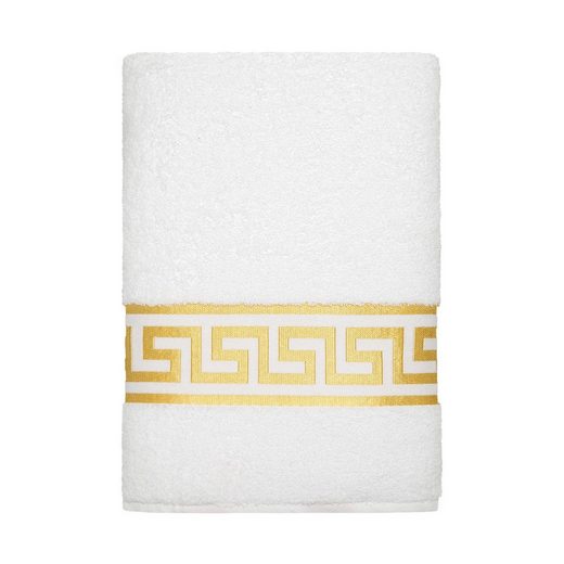 BELLE ARTI Handtücher Luxus Mäander Gästetücher Badetücher Duschtücher Saunatücher in Set (1-St), schwarz, weiss, beige, rot, gold, 100% Baumwolle, Frottee, eingestickt mehr im Angebot
