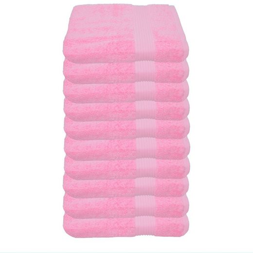 JULIE JULSEN Gästehandtücher 10-Gästehandtücher-Fuchsia-Gästetuch 30 x 50 cm Baumwolle (10-St) mehr Top Angebot