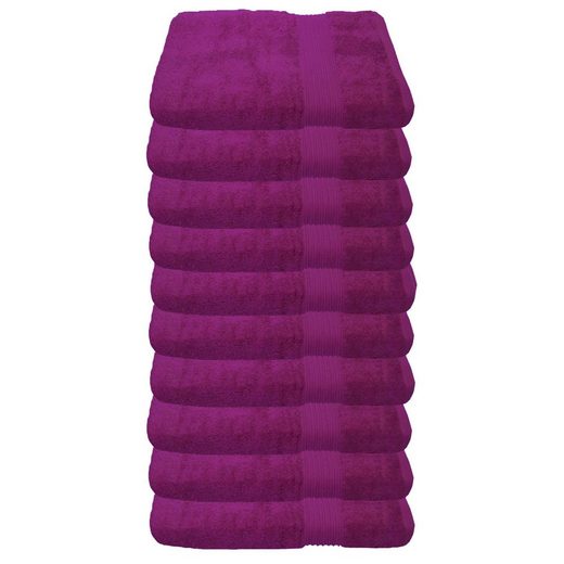 JULIE JULSEN Gästehandtücher 10-Gästehandtücher-Fuchsia-Gästetuch 30 x 50 cm Baumwolle (10-St) mehr Online Outlet