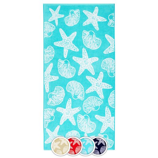 ZOLLNER Strandtuch Frottee (1-St), 90 x 180 cm, 100% Baumwolle, mit Meerestier-Design mehr Sonderangebote