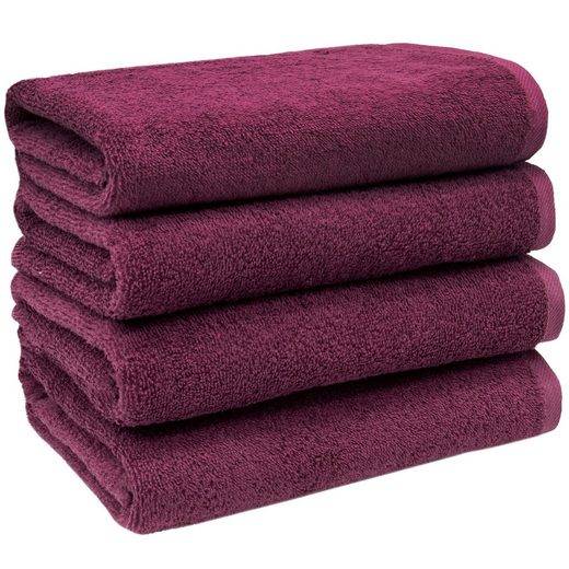 ZOLLNER Handtücher Walkfrottier (4-St), 50 x 100 cm, 100% Baumwolle, alle Farben bis 95°C waschbar mehr Zeitbegrenzte Promotion
