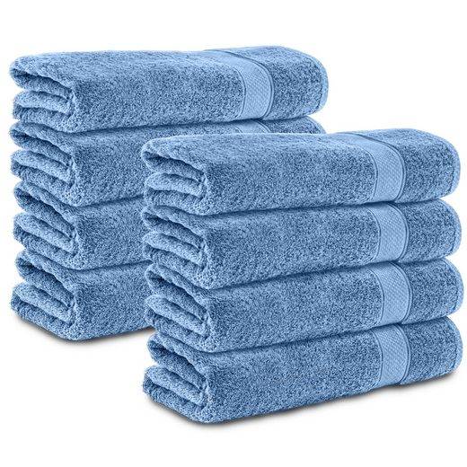 KOMFORTEC Badetücher 100% Baumwolle, 470 g/m² Frottee (8-St), Handtücher 70x140 cm Set, Weich mehr Osterangebot