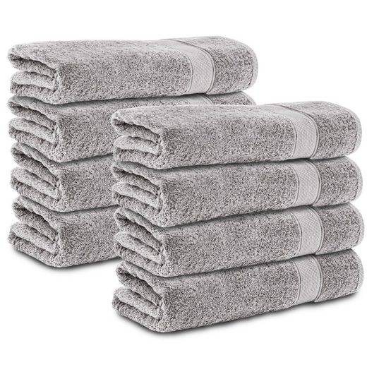 KOMFORTEC Badetücher 100% Baumwolle, 470 g/m² Frottee (8-St), Handtücher 70x140 cm Set, Weich mehr Osterangebot
