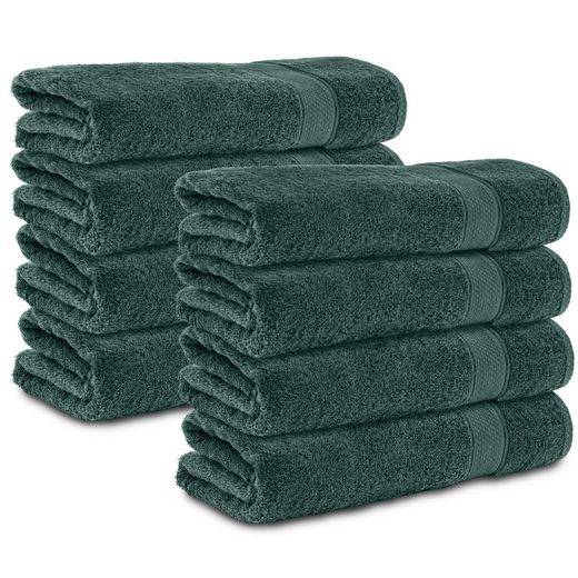 KOMFORTEC Badetücher 100% Baumwolle, 470 g/m² Frottee (8-St), Handtücher 70x140 cm Set, Weich mehr Muttertagsangebot