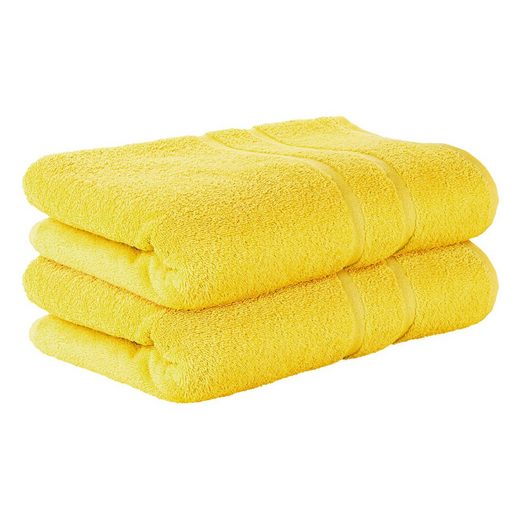 STICKANDSHINE Badetuch 2er Set Premium Frottee Badetuch 100x150 cm in 500g/m² aus 100% Baumwolle (2 Stück Pack) Badetücher 100 x 150 100% Baumwolle 500GSM Frottee mehr Wochenangebot