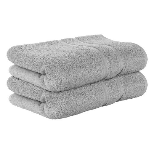 STICKANDSHINE Badetuch 2er Set Premium Frottee Badetuch 100x150 cm in 500g/m² aus 100% Baumwolle (2 Stück Pack) Badetücher 100 x 150 100% Baumwolle 500GSM Frottee mehr Wochenangebot