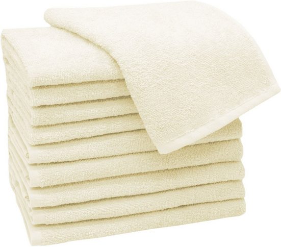 ZOLLNER Gästehandtücher Walkfrottier (10-St), 30 x 50 cm, 100% Baumwolle, vom Hotelwäschespezialisten mehr Black Friday Preise