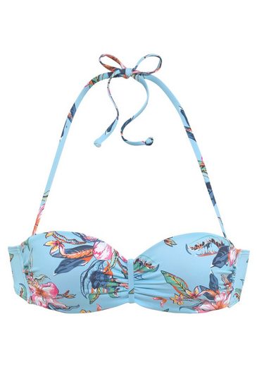 LASCANA Bügel-Bandeau-Bikini-Top Malia mit tropischem Print mehr Preisnachlass