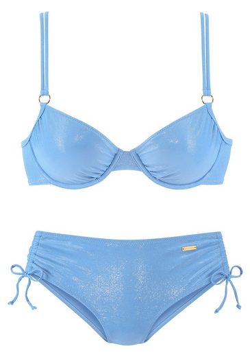 LASCANA Bügel-Bikini mit goldfarbener Glanzbeschichtung mehr Black Friday