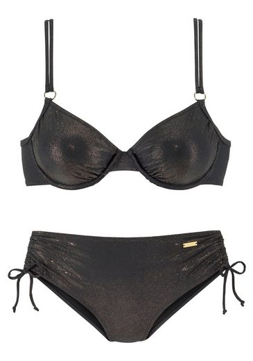 LASCANA Bügel-Bikini mit goldfarbener Glanzbeschichtung mehr Black Friday