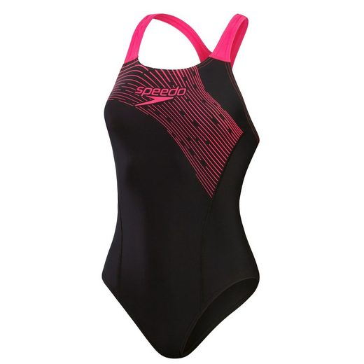 SPEEDO Badeanzug Medley Logo für Damen einteiler schnelltrocknend und chlorbeständig mehr Online