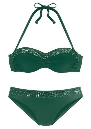 BRUNO BANANI Bügel-Bandeau-Bikini mit Pailletten mehr Günstiger Verkauf