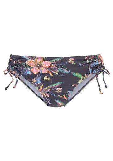 LASCANA Bikini-Hose Malia mit seitlicher Raffung mit tropischem Print mehr Weihnachtsangebot