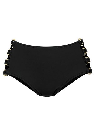 LASCANA Highwaist-Bikini-Hose Italy Goldfarbene Zierringe mehr Exklusive Angebote