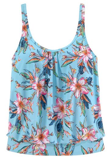 LASCANA Tankini-Top Malia mit lockerem Schnit und tropischem Print mehr Fabrikpreis