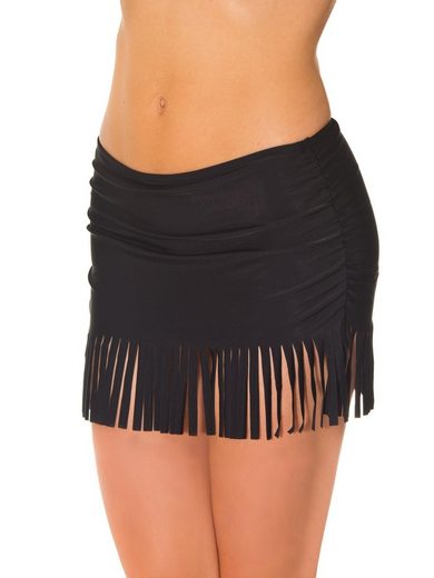 AQUARTI Bikini-Hose Aquarti Damen Bikinihose mit Rock Seitliche Raffung mehr Clearance-Verkauf